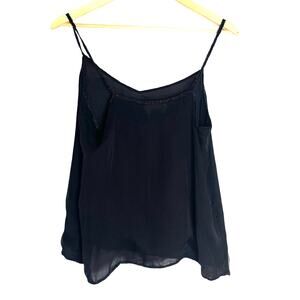 Women's Vintage Express International Silk Beaded Camisole  Goth Punk Top L